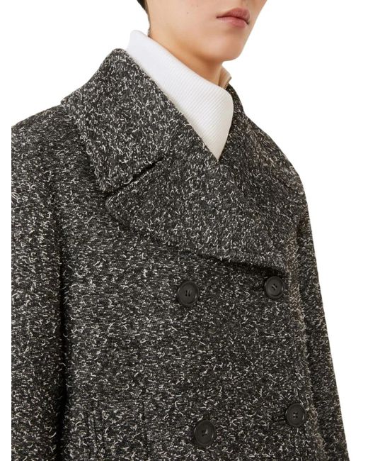 Sportmax Gray Double-Breasted Wool Jacket