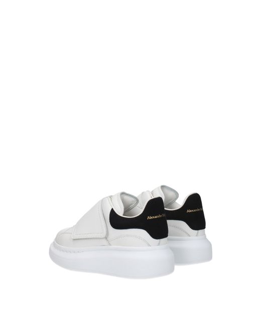 McQueen White Idee Regalo Sneakers Kids Uomo Pelle Bianco/Nero