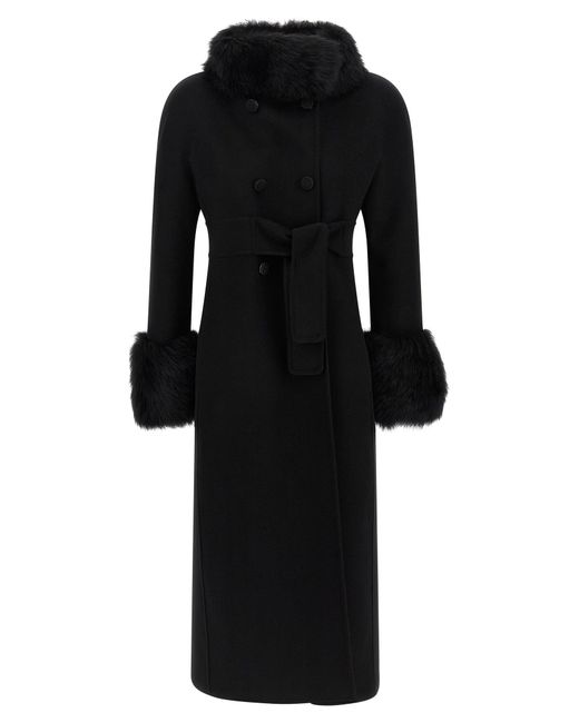 Valentino Garavani Black Doppelbrustmantel