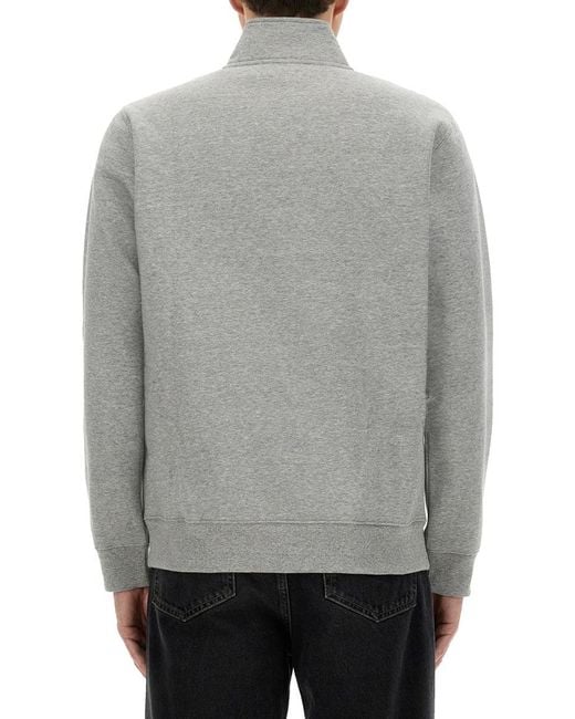 Carhartt Gray Half Zipper Sweatshirt for men