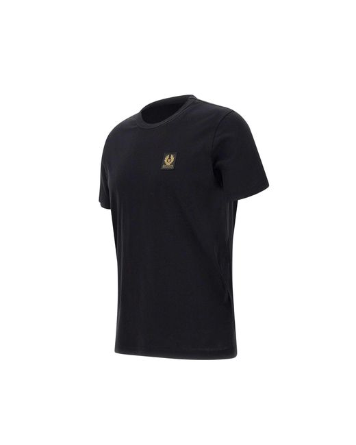Men 's Camiseta de algodón negro con logotipo Belstaff de hombre de color Black