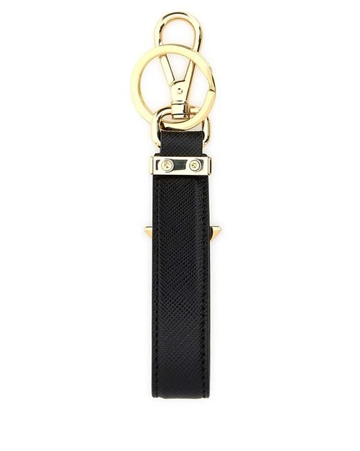Prada Multicolor Leather Key Ring for men