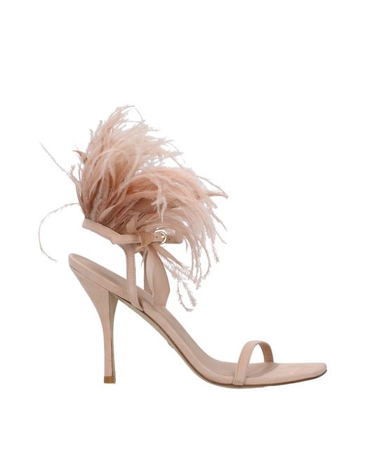 Stuart Weitzman Pink Sandali Donna Camoscio Rosa/Rosa Polvere