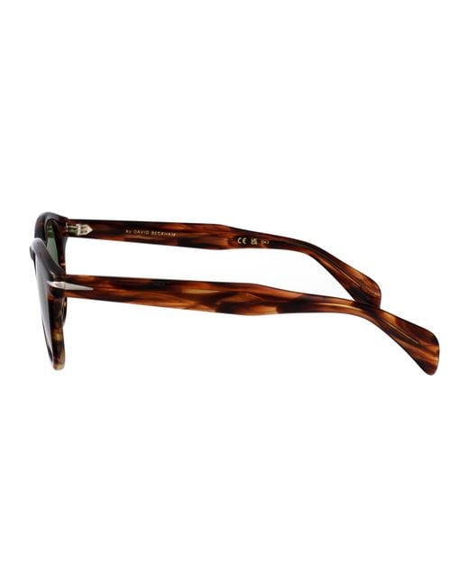 David Beckham Green Horn Acetate Sunglasses