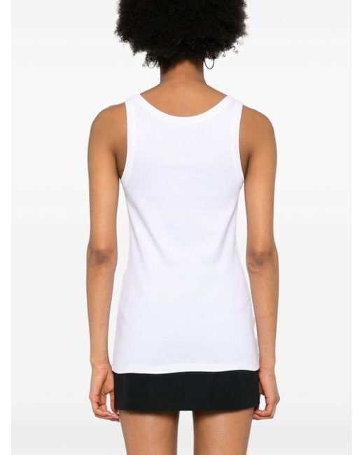 Prada White Cotton Tank Top