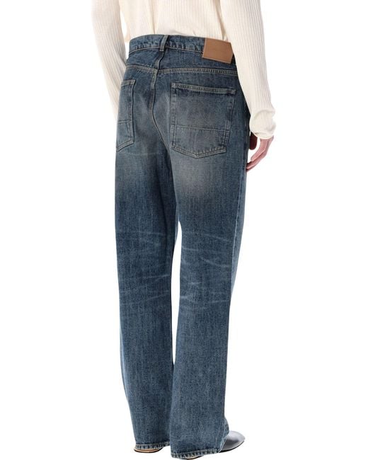 Our Legacy Blue Third Cut Wide Straight Jeans for men