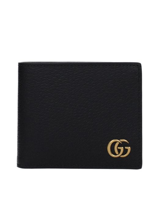 Gucci GG Marmont Leather Bi-fold Wallet in het Black voor heren