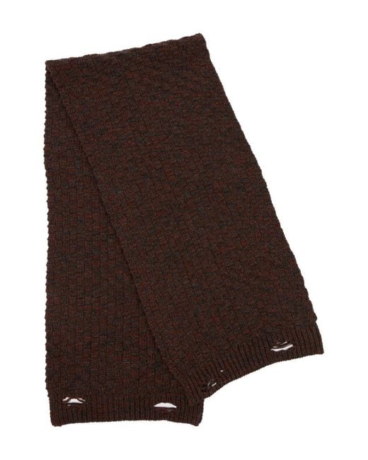 MM6 by Maison Margiela Brown Scarfs for men