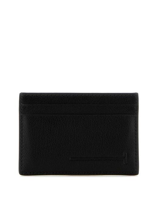 Tom Ford Black Leather Card Holder for men