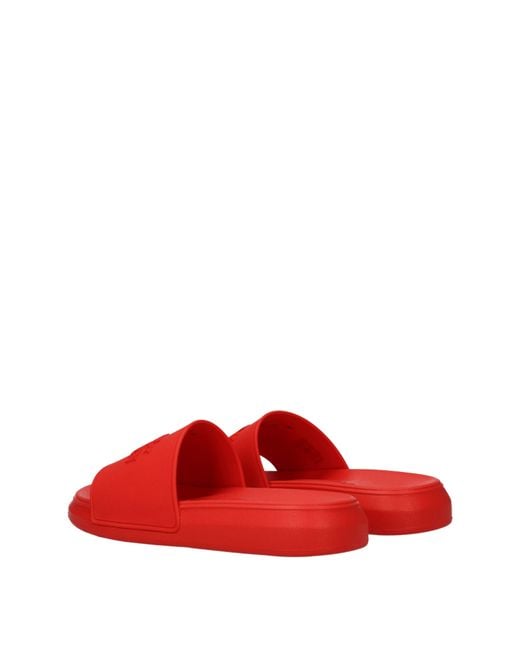 McQueen Red Alexander Mc Queen Clogs And Mules Rubber/Bright