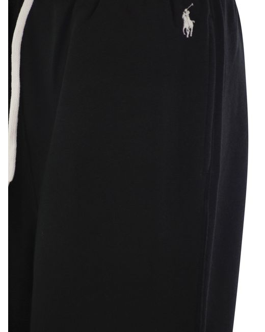Polo Ralph Lauren Black Jogging Trousers With Drawstring