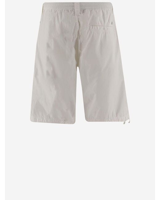 C P Company Gray Ripstop Short Pants for men