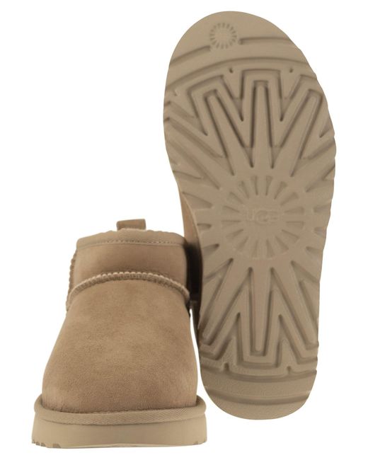 Ugg Brown Classic Ultra Mini Sheepell Stiefel