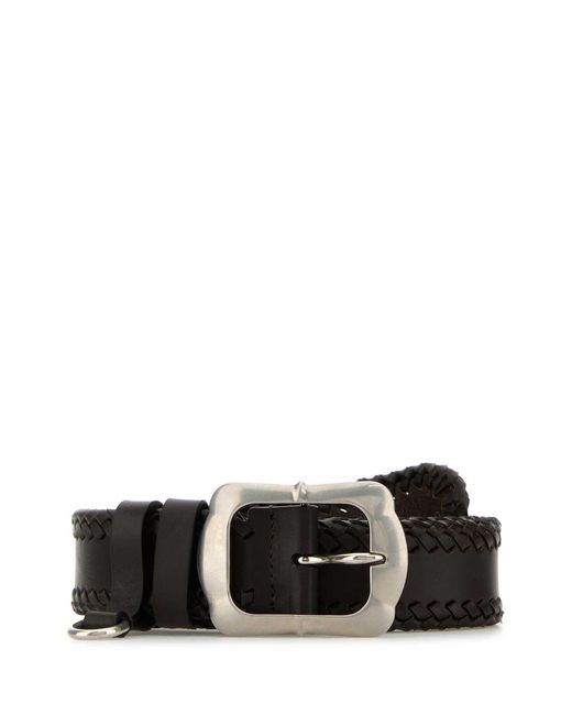 Prada Black Leather Belt
