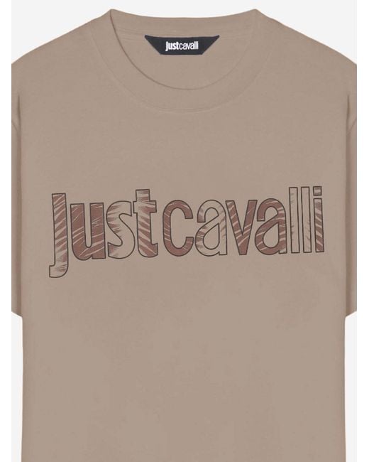 Just Cavalli Natural Cotton T-Shirt for men