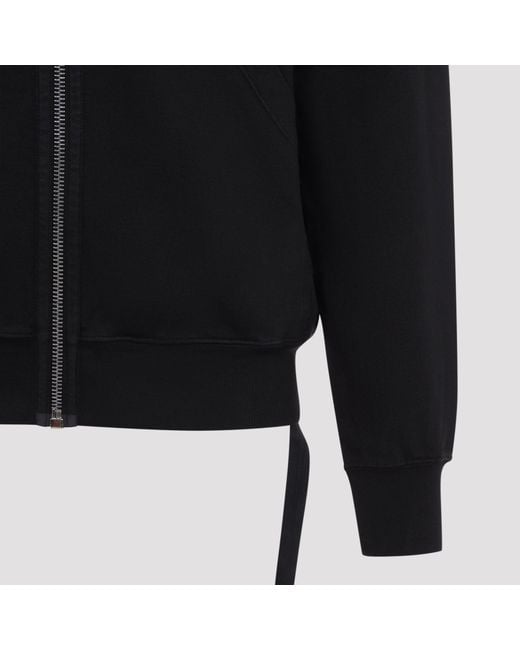 Rick Owens Black Cotton Gipm Hoodie for men