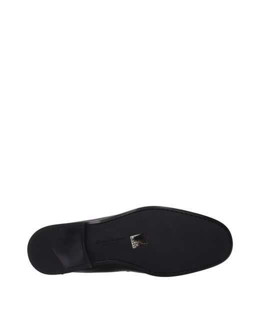 Ferragamo Black Grandioso Loafers Leather