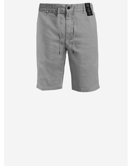 Boss Gray Stretch Cotton Pants for men