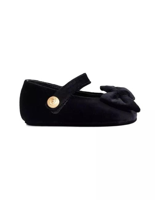 Balmain Black Ballet Flats With Bow