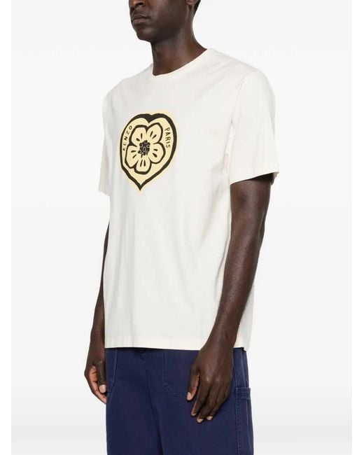 KENZO White T-Shirt Gots Wild Tiger Classic