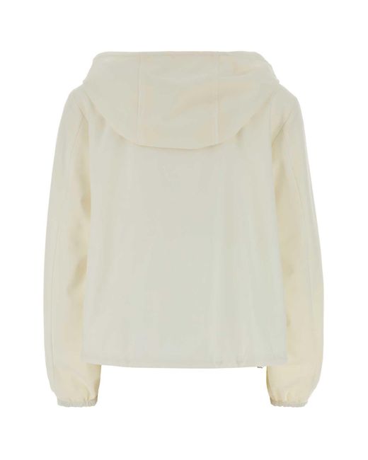 Herno White Jersey Reversible Jacket