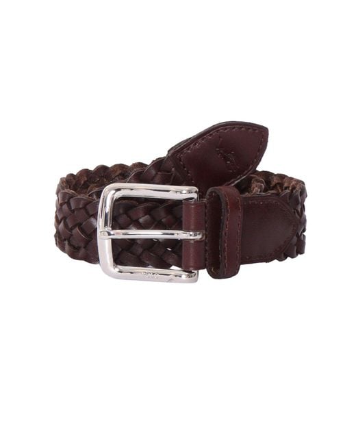 Polo Ralph Lauren Purple Wstend Braid Belt Medium