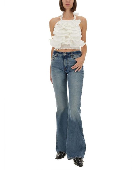 THE GARMENT Blue "cyprus Layer" Top With Ruffles