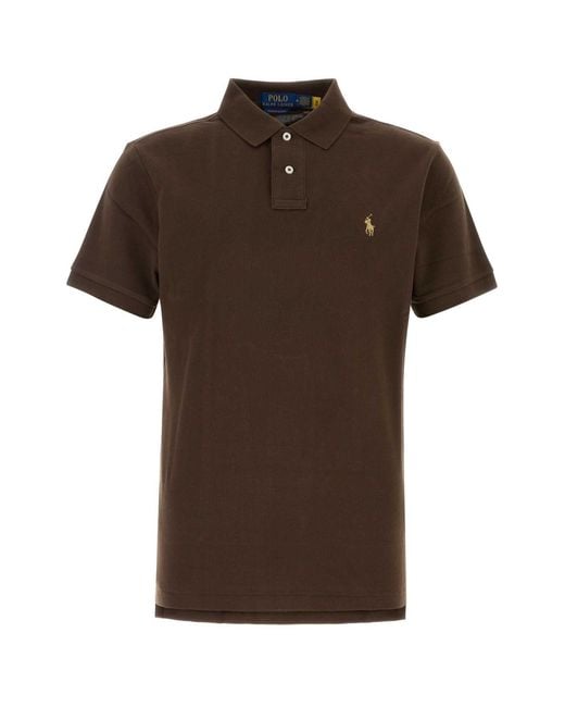 Polo Ralph Lauren Brown Piquet Polo Shirt