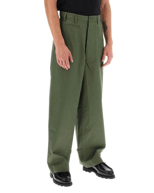 Pantalones grandes de algodón KENZO de hombre de color Green