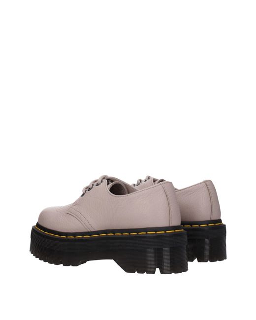 Dr. Martens Gray Leather Oxfords And Derby for men