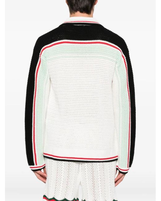 Casablanca Cardigan mit Streifen in Black für Herren