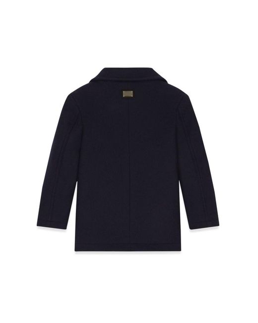 Dolce & Gabbana Blue Double-Breasted Boys' P-Jacket