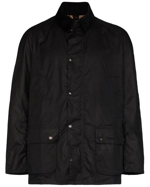 Barbour Black Ashby Wax Jacket for men