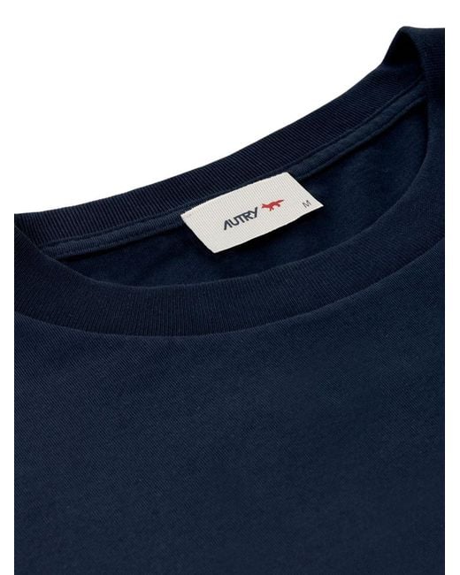 Autry X Maison Kitsune Blue Graphic T Shirt