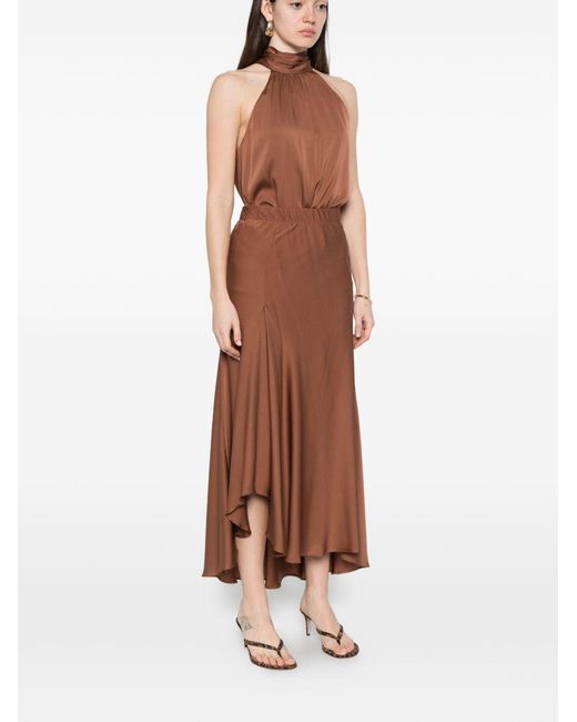 Silk95five Brown Skirts Silk