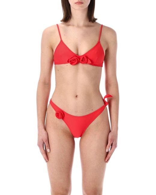 Coperni Red Flower Detail Bikini Bottom