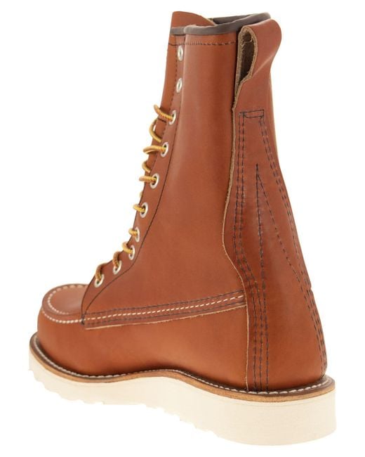 Red Wing Brown Classic MOC High Leder Schnürstiefel