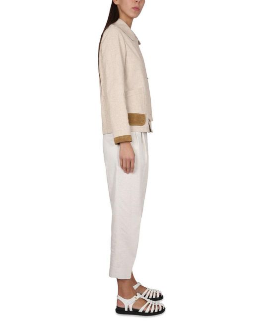Fay Natural Three-Hook Jacket