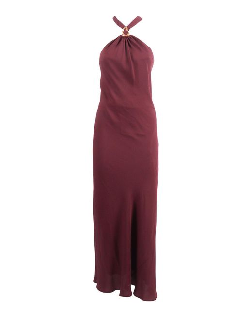 Forte_forte Purple Abito Chic Elemento Scultura Crepe Marocaine