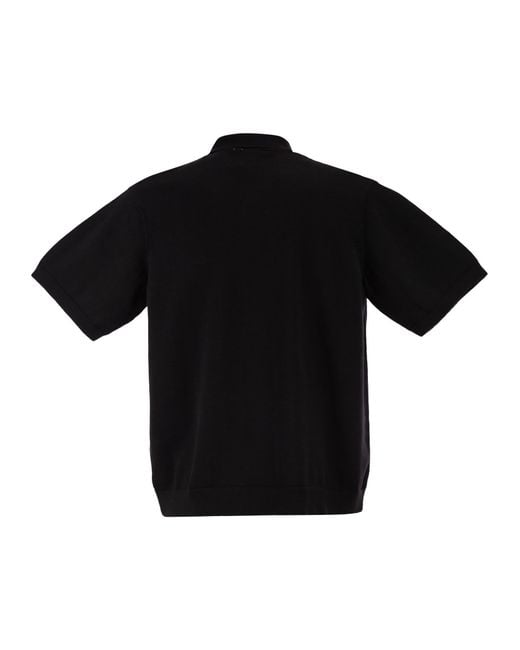Carhartt Black Striped Shirt With Short Sleeves