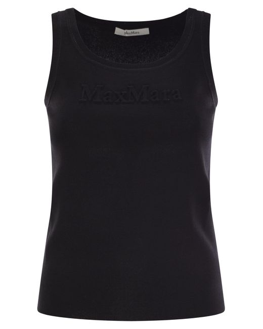 Max Mara Black Pentola Viscose Crepe Top