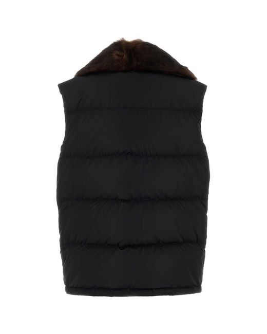 Prada Black Piumino Gilet