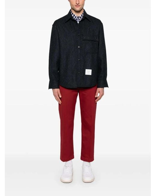 Thom Browne Blue Oversized Pc Shirt W/ Double Needle for men