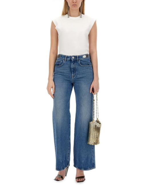 Rabanne Blue Cotton T Shirt