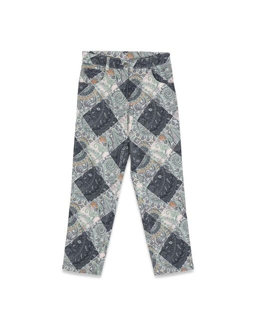 Etro Gray Fabric Pants