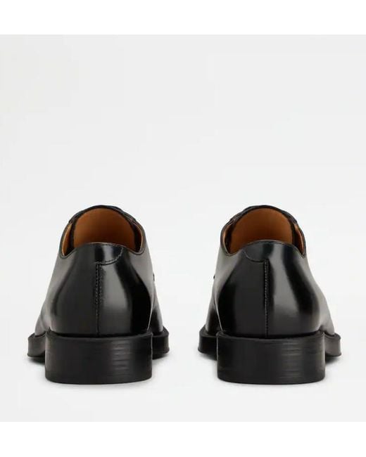 Tod's Black Leather Lace Up