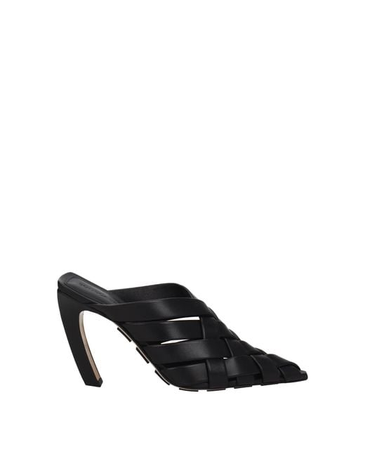 Bottega Veneta Black Sandali Donna Pelle Nero for men