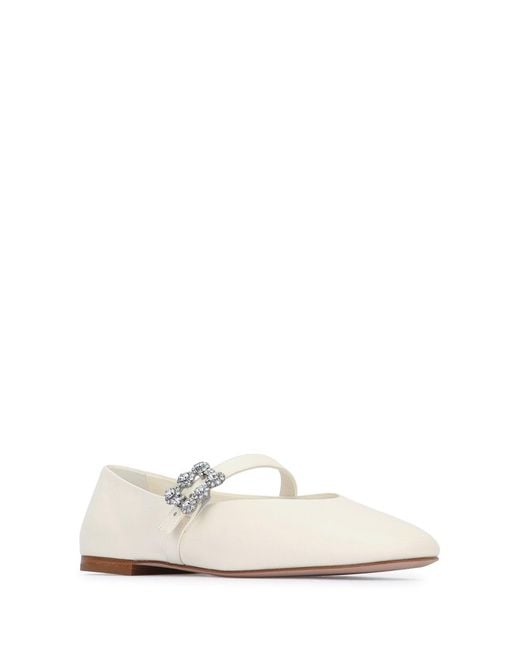 Roger Vivier White Round Toe Ballet Flats