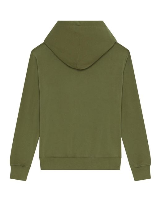 Vilebrequin Green Organic Cotton Zip-Up Hoodie With Embroidered Turtle