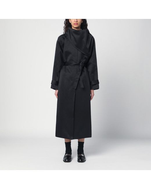 ジャケット the garment Black cotton-blend Kelly trench coat THE GARMENT Cotton Blend Kelly Trench Coat in Black | Lyst